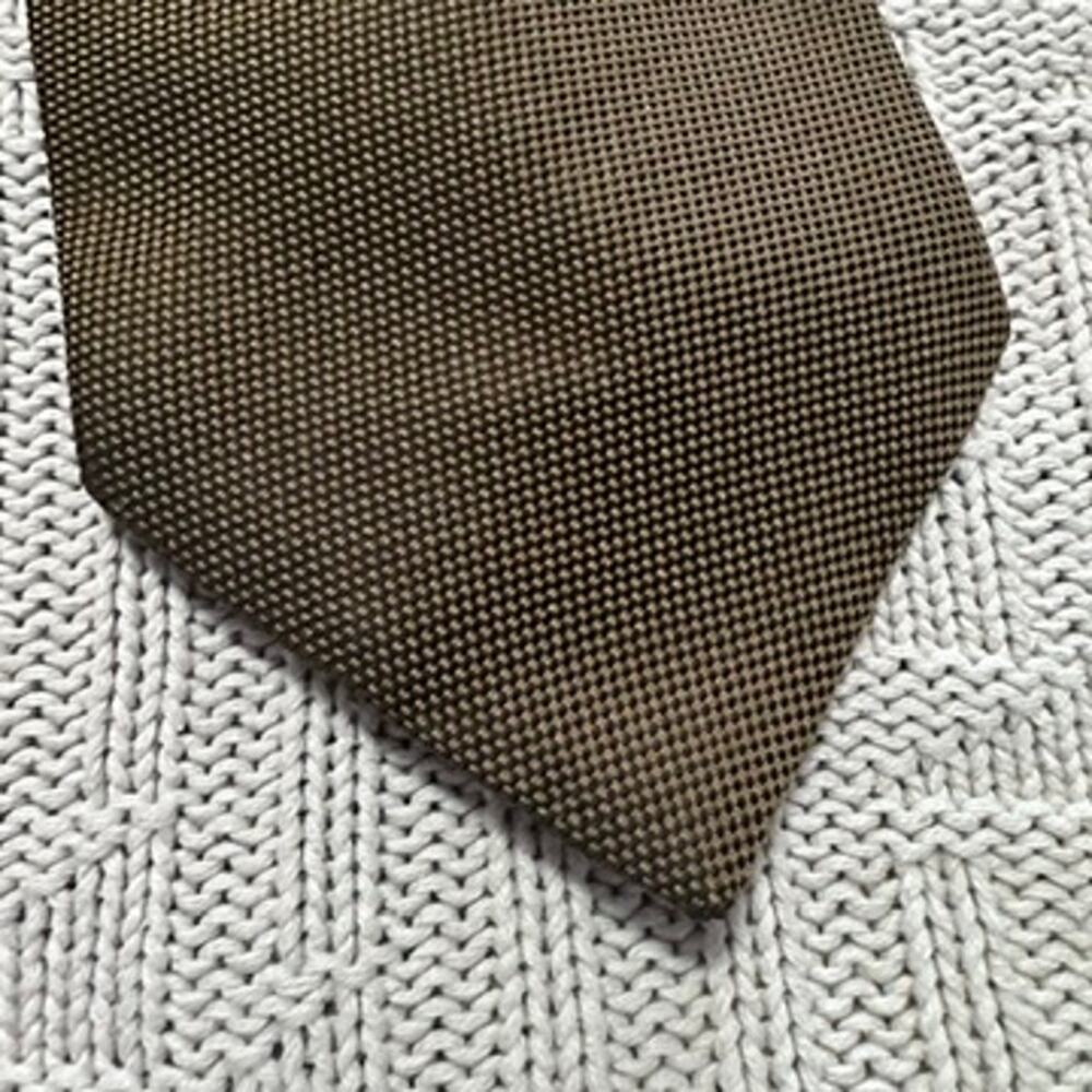 Vintage Burberry brown textured silk tie - Picture 2 of 7